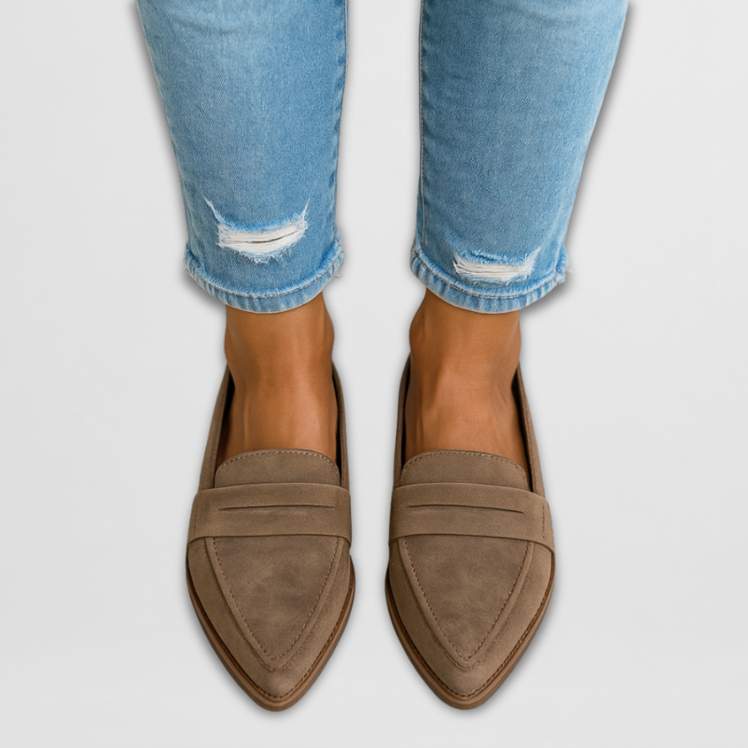 Alessia Soft Suede Loafers – Essence