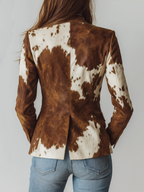 Winifred | Vintage Cow Print Blazer