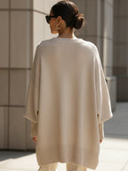 Jennifer | Oversized Draped Wide-Neck Sweater