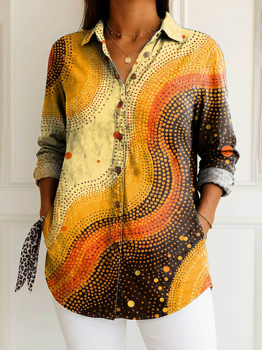 Astrid | Blouse à imprimé vagues