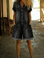 Leticia | Denim Playsuit
