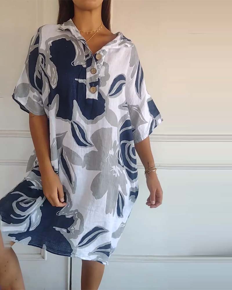 Samantha | Floral Shirt Dress