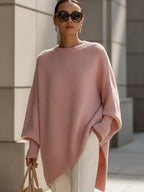 Jennifer | Oversized Draped Wide-Neck Sweater