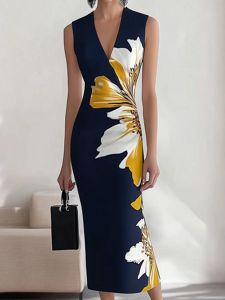 Lidia | Robe midi à imprimé fleuri