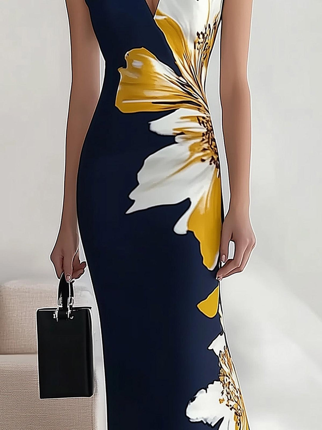 Lidia | Robe midi à imprimé fleuri
