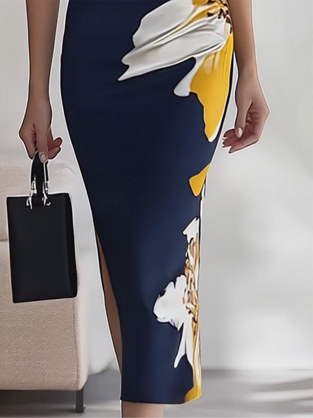 Lidia | Robe midi à imprimé fleuri