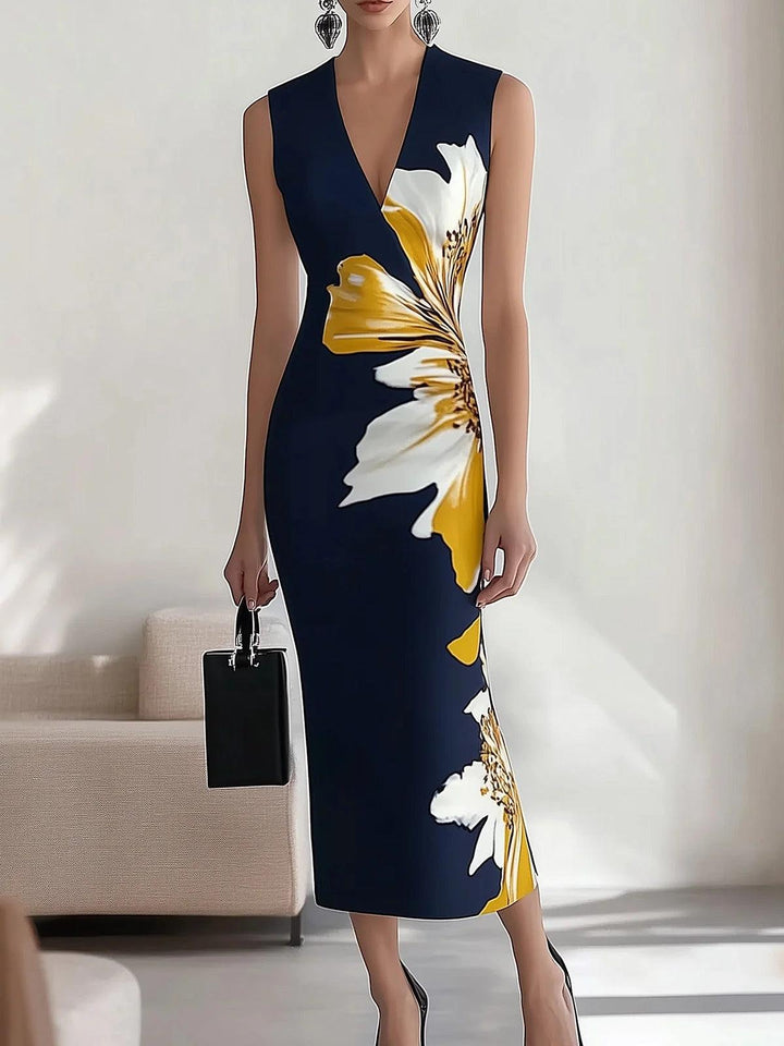 Lidia | Robe midi à imprimé fleuri