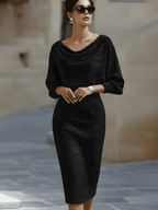 Lyla | Elegant Round Neck Midi Dress