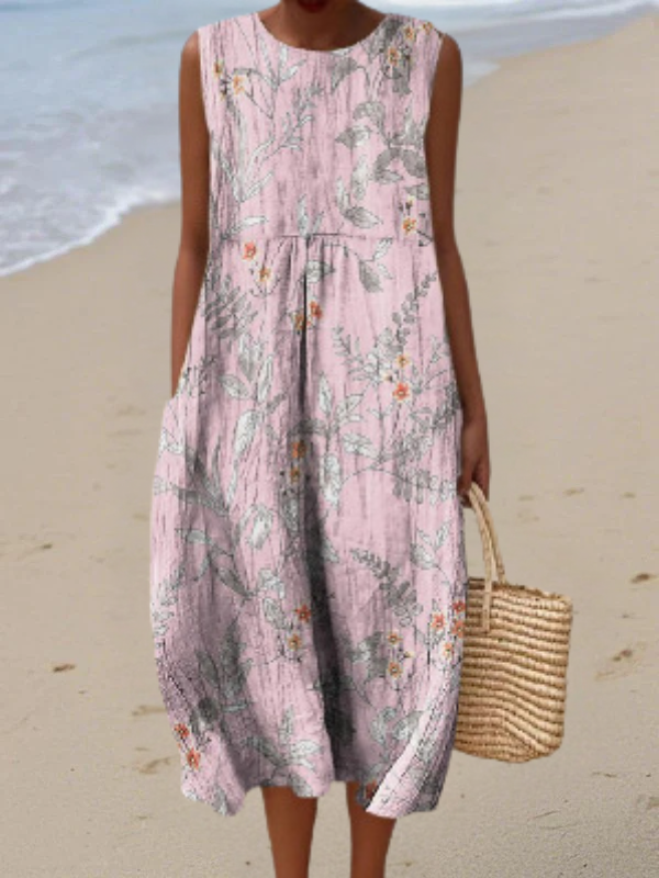 Nadia | Robe midi botanique