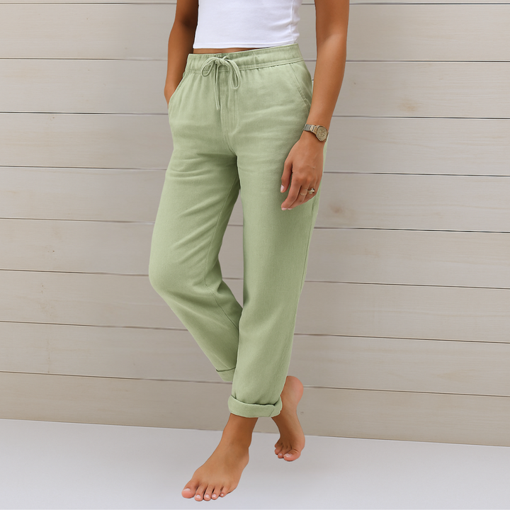 Anna | Pantalon extensible en lin respirant haut de gamme