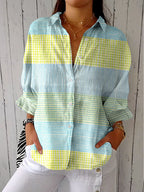 Filippa | Pastel Plaid Blouse