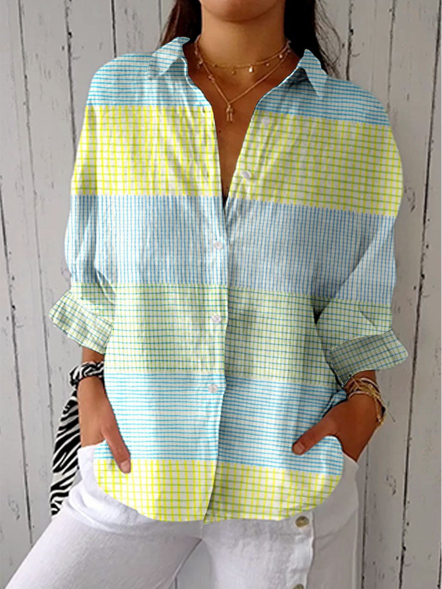Filippa | Pastel Plaid Blouse
