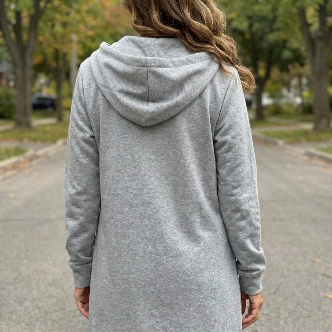 Brixley | Relaxed zip-up long cardigan