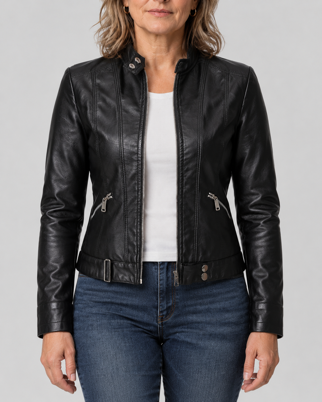 Luana | Cropped Moto Jacket
