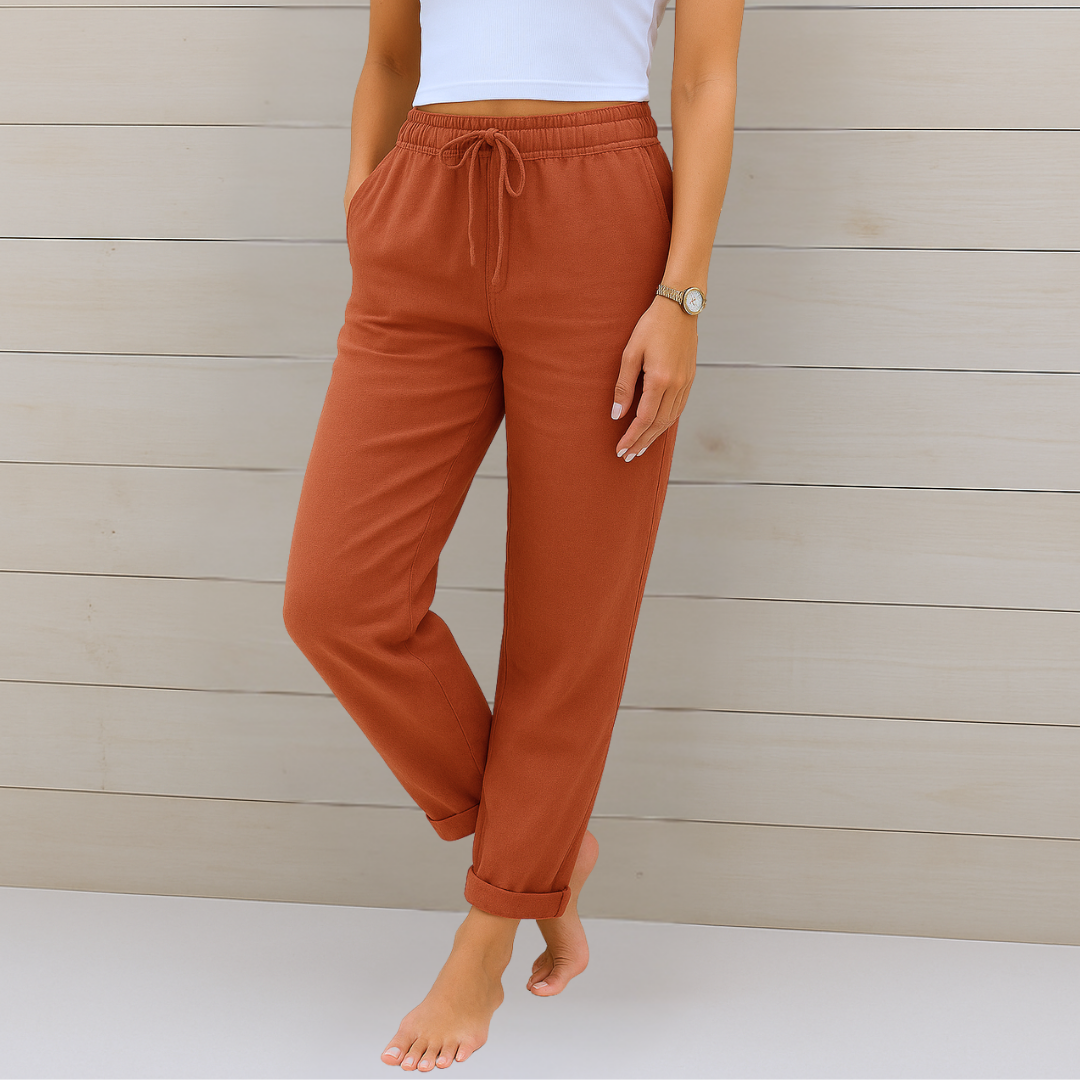 Anna | Pantalon extensible en lin respirant haut de gamme