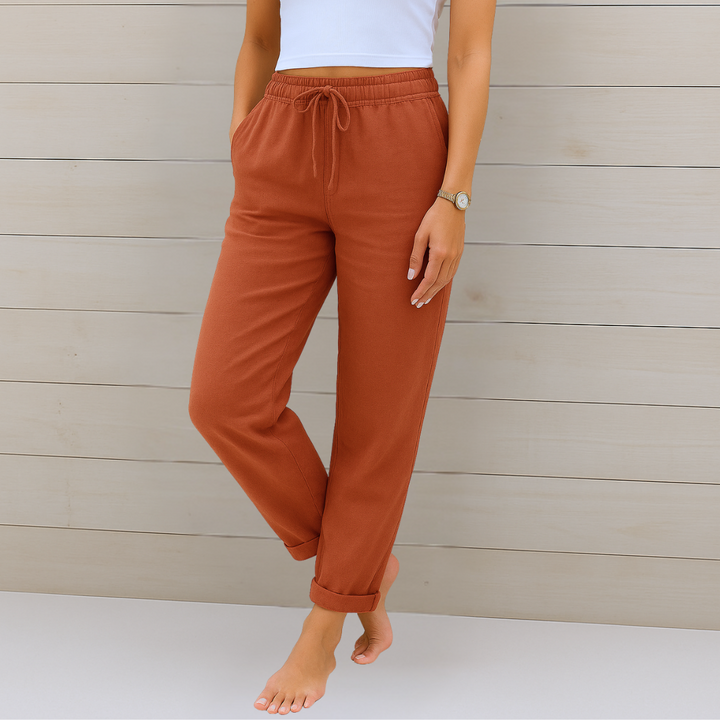 Anna | Pantalon extensible en lin respirant haut de gamme