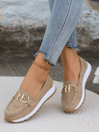 Ellie | Buckled Flat Loafers