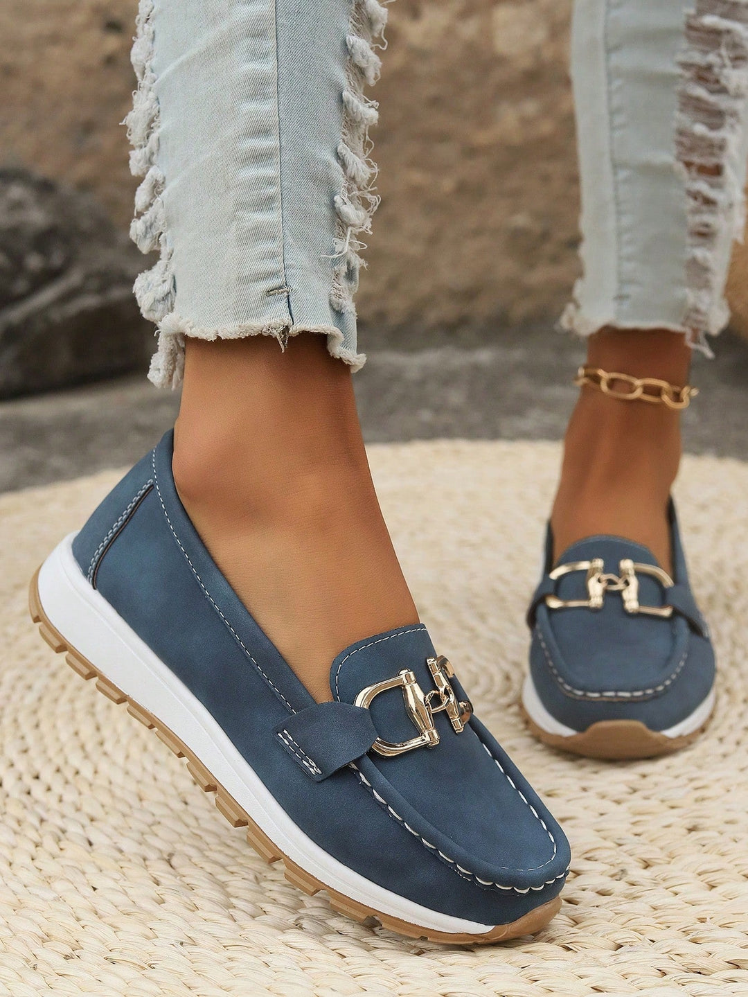 Ellie | Mocassins plats à boucle