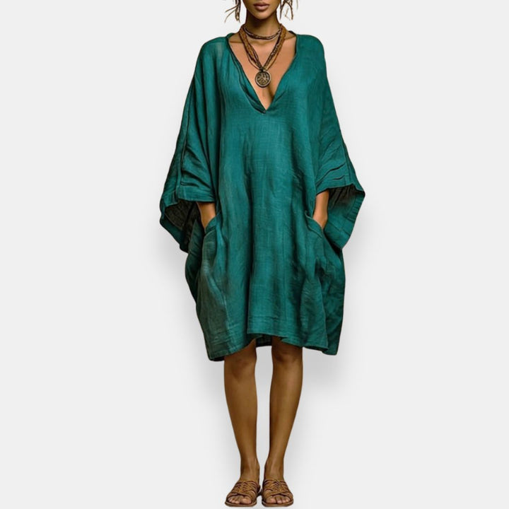 Cassienne | Oversized Low-Cut Dress
