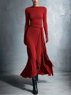 Fiora ❘ Long dress with side knot