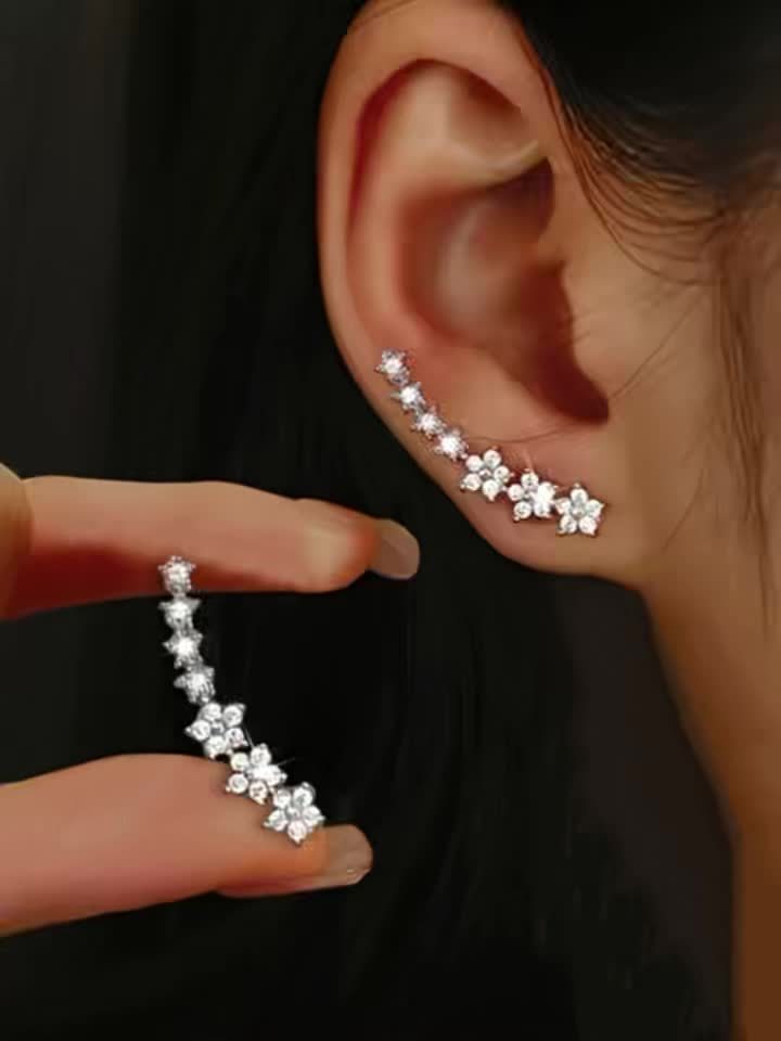 Boucles d'oreilles intemporelles en forme de fleur