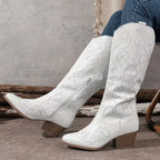 Colby | Embroidered Knee-High Boots
