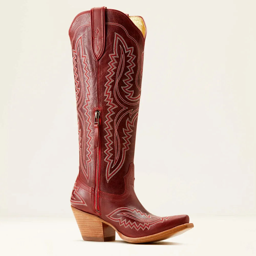 Harlow | Embroidered Cuban Heel Boots