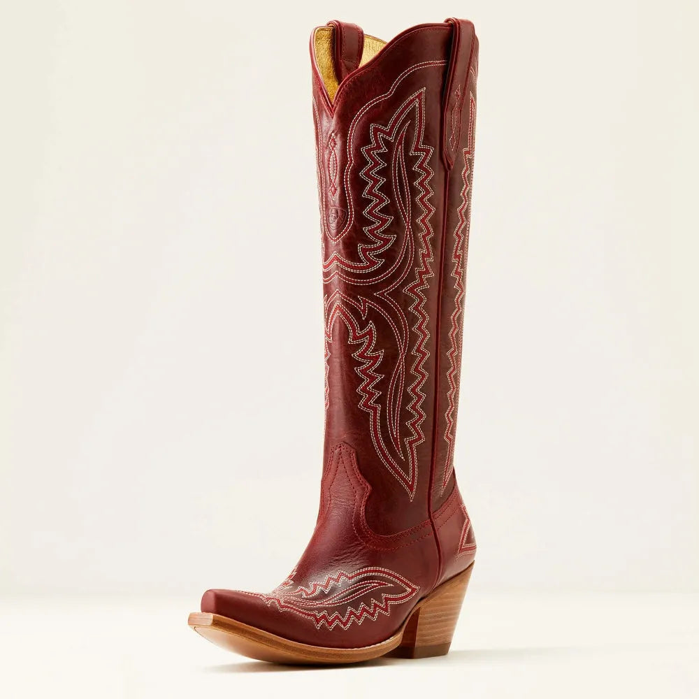 Harlow | Embroidered Cuban Heel Boots