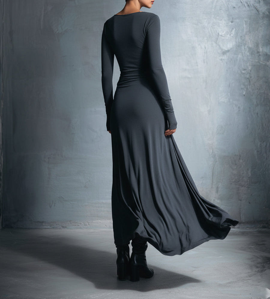 Fiora ❘ Long dress with side knot