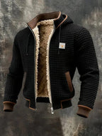 Nathaniel | Sherpa-Lined Waffle Jacket