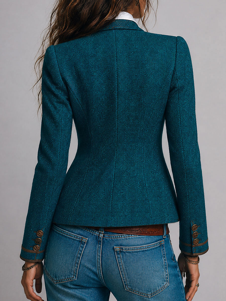 Vivienne | Tailored Blazer with Contrast Trim