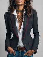 Vivienne | Tailored Blazer with Contrast Trim