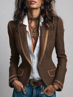 Vivienne | Tailored Blazer with Contrast Trim