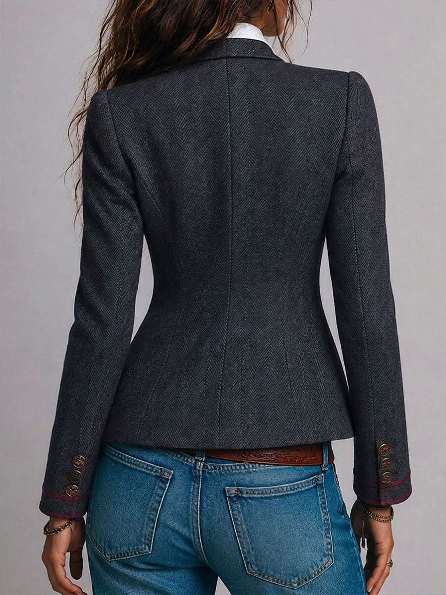 Vivienne | Tailored Blazer with Contrast Trim
