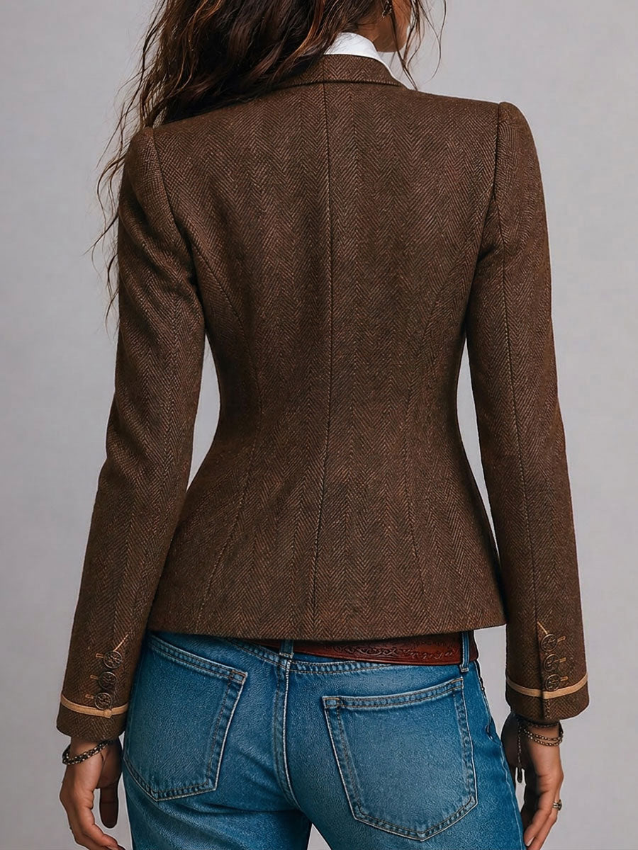 Vivienne | Tailored Blazer with Contrast Trim