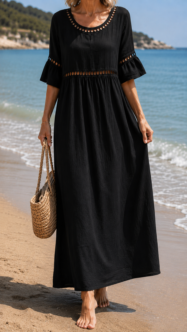 Livian | Embroidered Linen Dress