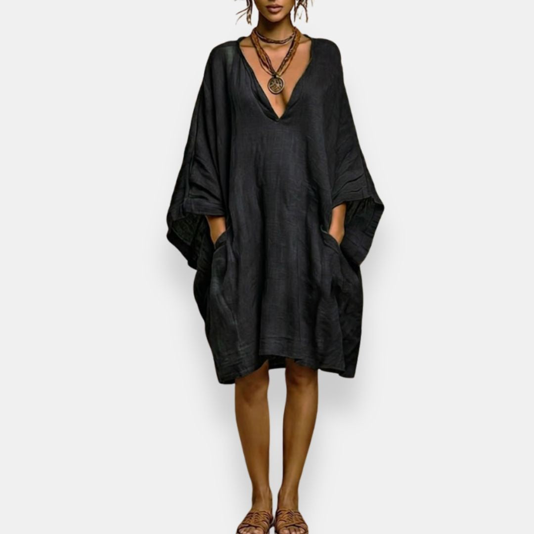 Cassienne | Oversized Low-Cut Dress