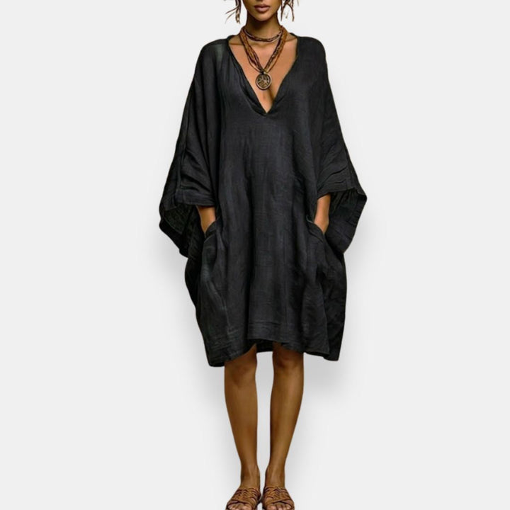 Cassienne | Oversized Low-Cut Dress