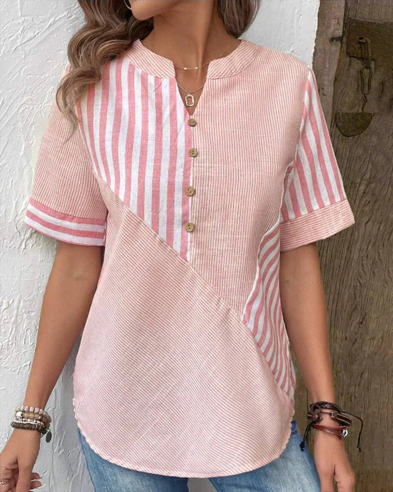 Meline | Soft Striped Blouse