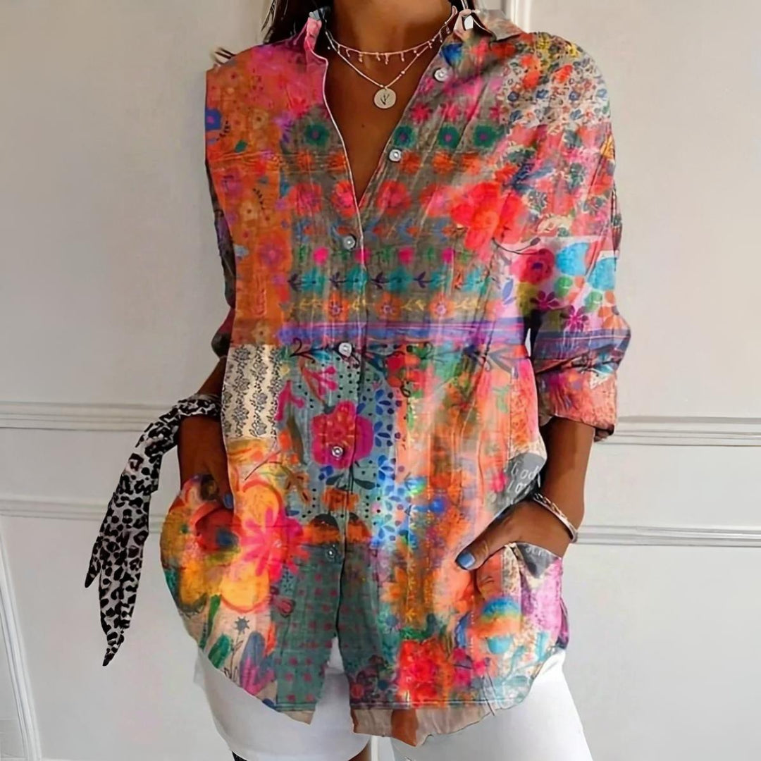 Selina | Colorful print blouse