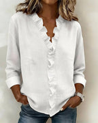 Anora | Ruffle V-neck Blouse