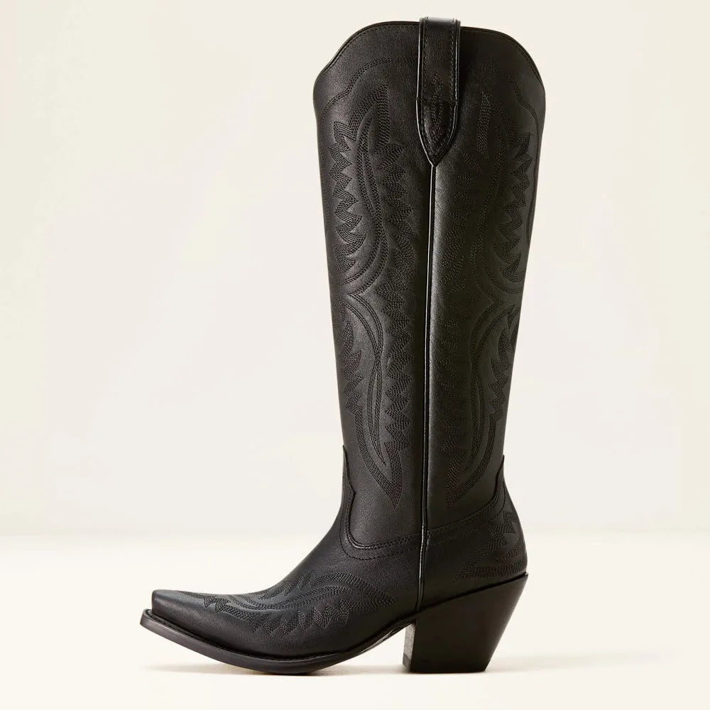 Harlow | Embroidered Cuban Heel Boots
