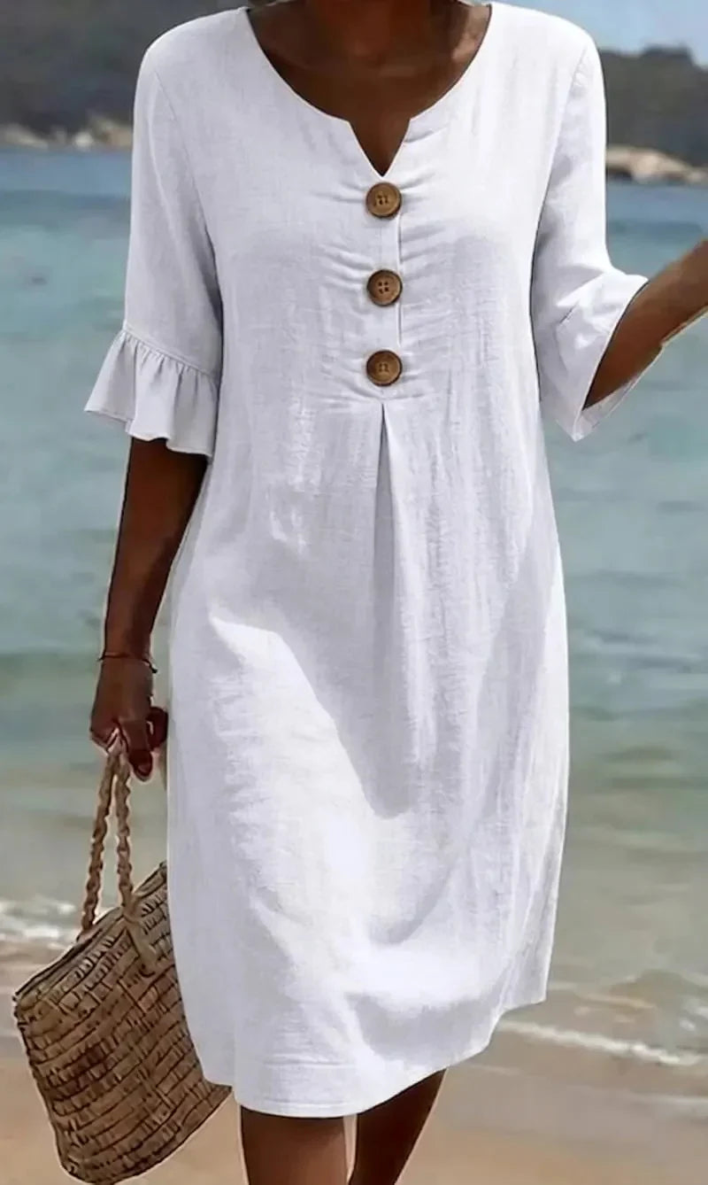 Amaia | Vestido de lino elegante