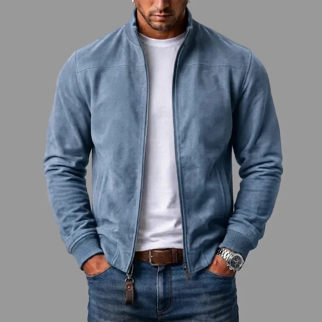 Thatcher | Suede Bomber Jacket