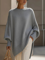 Jennifer | Oversized Draped Wide-Neck Sweater