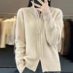Luna | Elegant knit zip-up cardigan