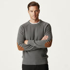 The Briarwood Men’s Oversized Knit Sweater with Elbow Patches