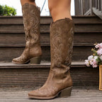 Colby | Embroidered Knee-High Boots