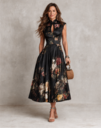 Mianna | Keyhole Pleated Satin