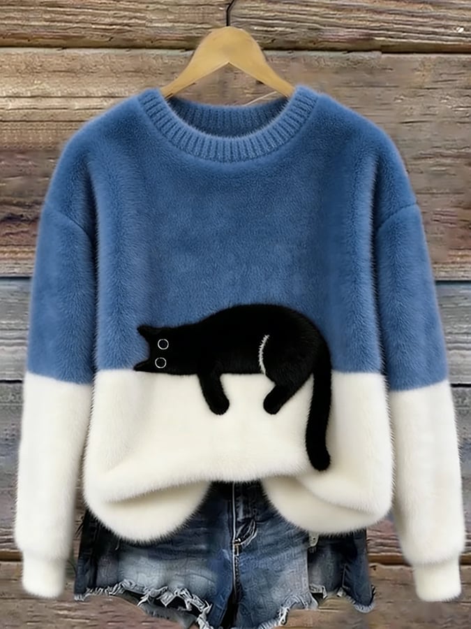 Lorea | Pull à imprimé chat